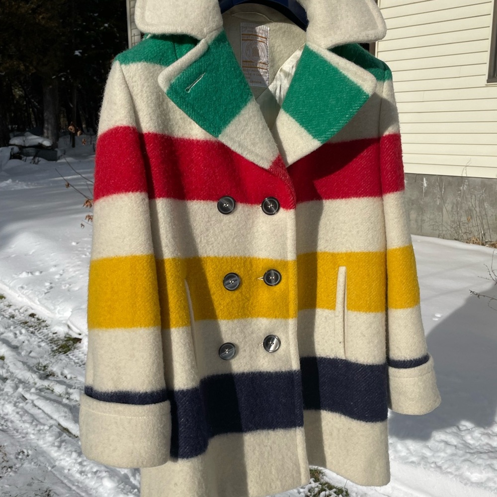 Vintage Hudson’s Bay blanket jacket coat